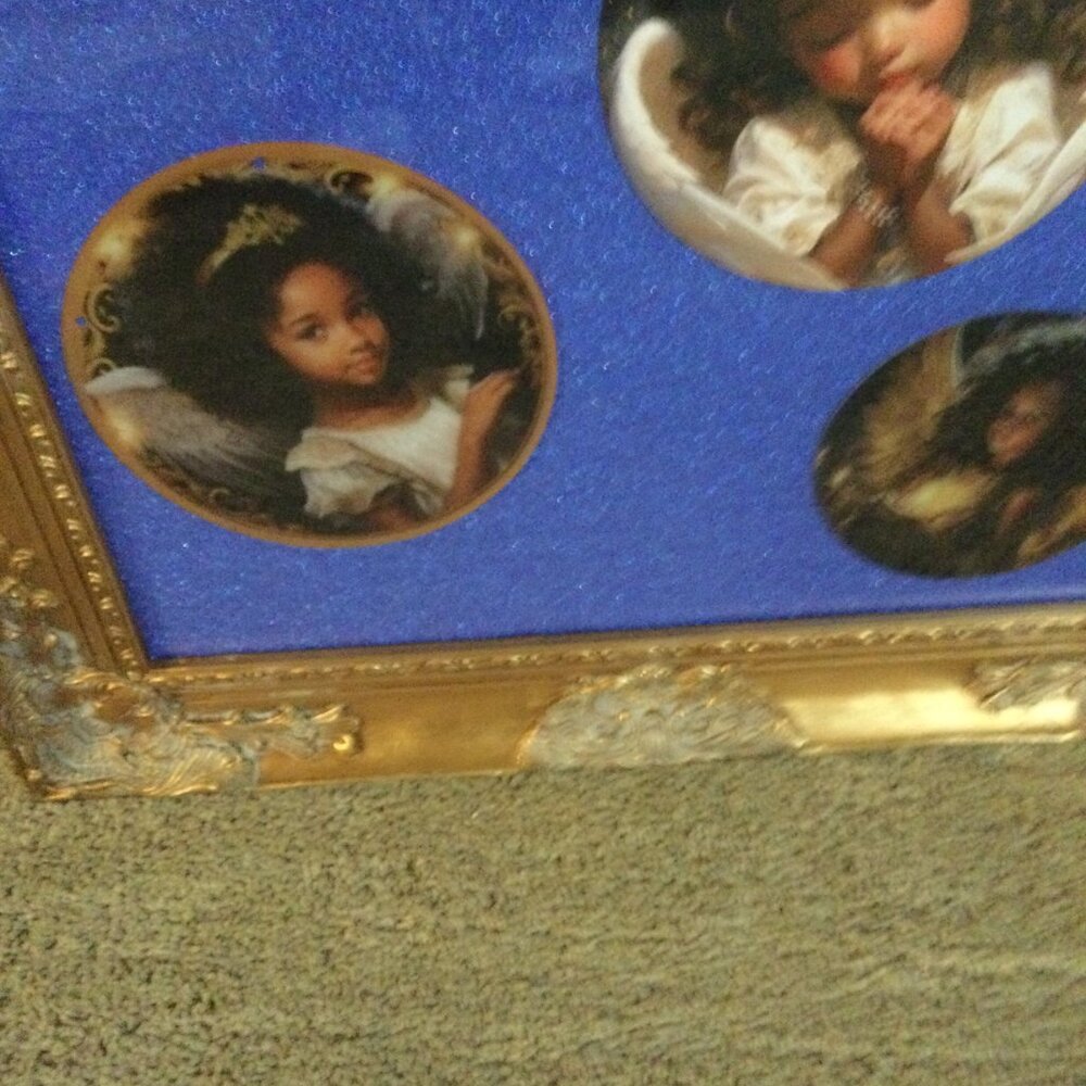 The beautiful princesses in a great frame with a blue Mat.